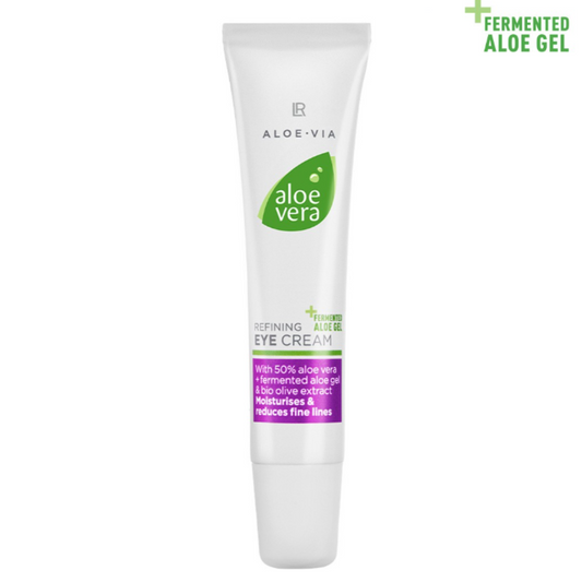 Aloe Vera eye cream tube on a white background